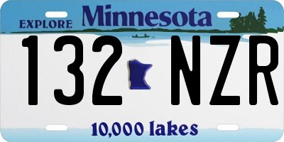MN license plate 132NZR