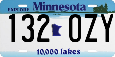 MN license plate 132OZY