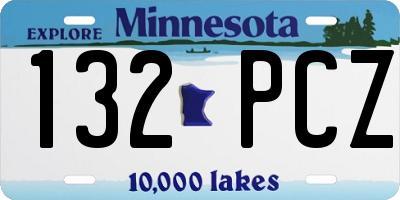MN license plate 132PCZ
