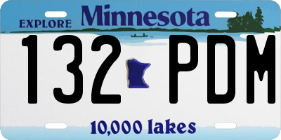 MN license plate 132PDM