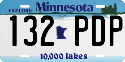 MN license plate 132PDP