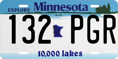 MN license plate 132PGR