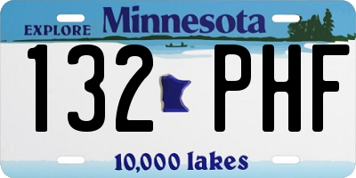 MN license plate 132PHF