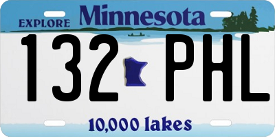 MN license plate 132PHL
