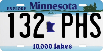 MN license plate 132PHS