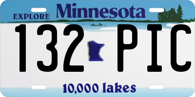 MN license plate 132PIC