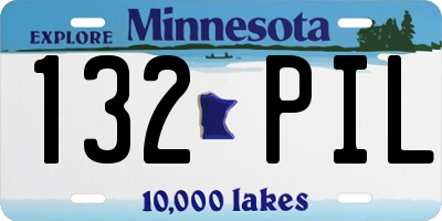 MN license plate 132PIL