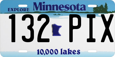MN license plate 132PIX