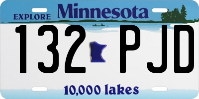 MN license plate 132PJD