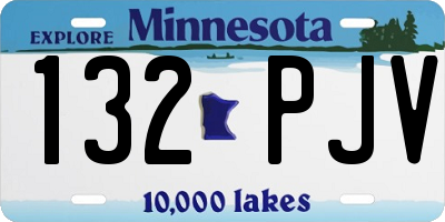 MN license plate 132PJV
