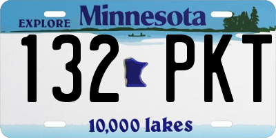 MN license plate 132PKT