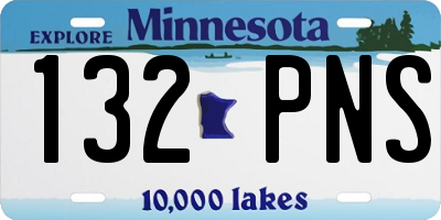 MN license plate 132PNS