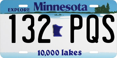 MN license plate 132PQS