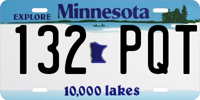 MN license plate 132PQT