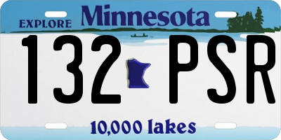 MN license plate 132PSR