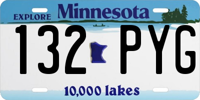 MN license plate 132PYG