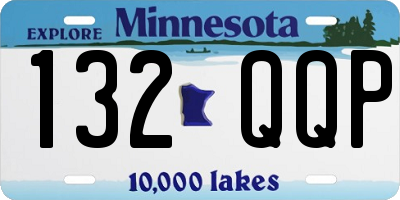 MN license plate 132QQP