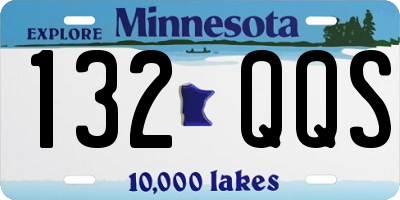 MN license plate 132QQS