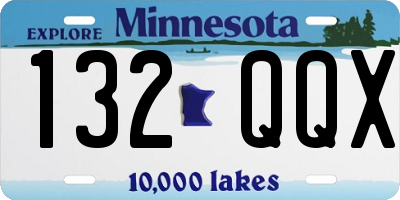MN license plate 132QQX
