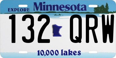 MN license plate 132QRW