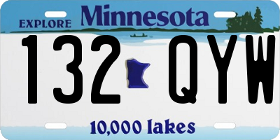 MN license plate 132QYW