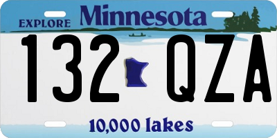 MN license plate 132QZA