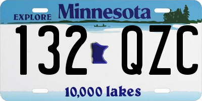 MN license plate 132QZC