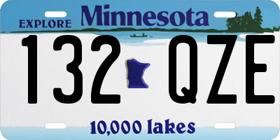 MN license plate 132QZE