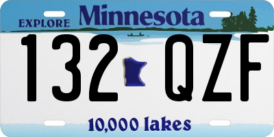 MN license plate 132QZF