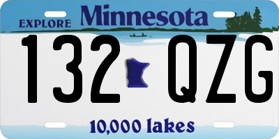 MN license plate 132QZG