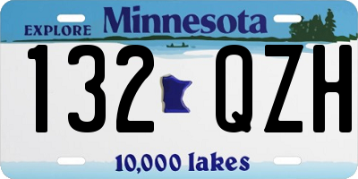 MN license plate 132QZH