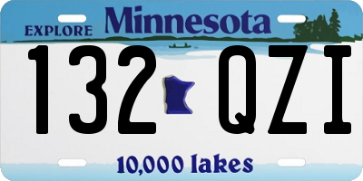 MN license plate 132QZI