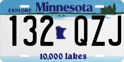 MN license plate 132QZJ