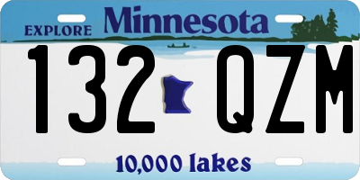 MN license plate 132QZM