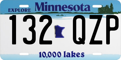 MN license plate 132QZP