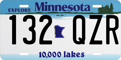 MN license plate 132QZR