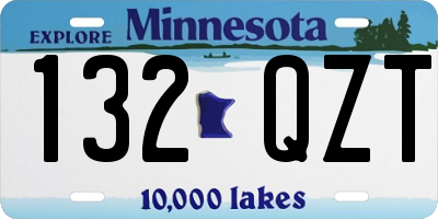 MN license plate 132QZT