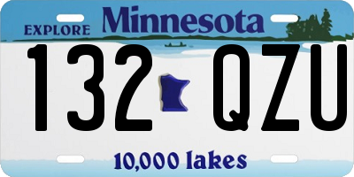 MN license plate 132QZU