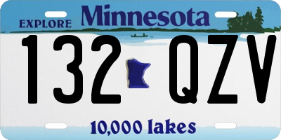 MN license plate 132QZV