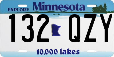 MN license plate 132QZY