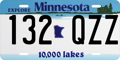 MN license plate 132QZZ