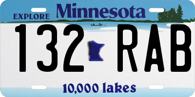 MN license plate 132RAB