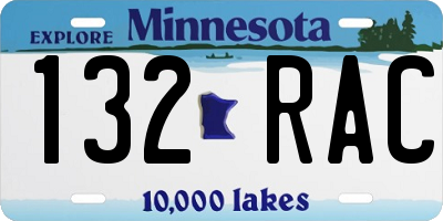 MN license plate 132RAC
