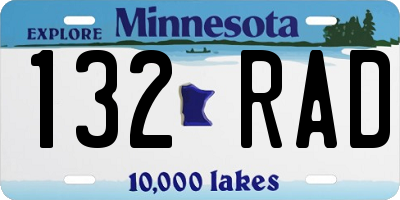 MN license plate 132RAD