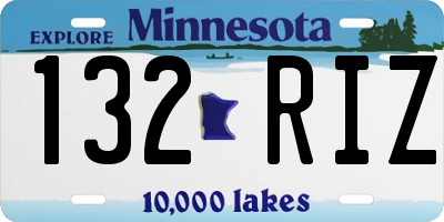 MN license plate 132RIZ