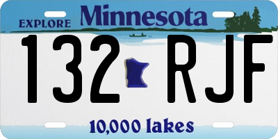 MN license plate 132RJF