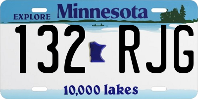MN license plate 132RJG