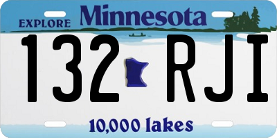 MN license plate 132RJI