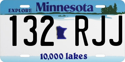 MN license plate 132RJJ