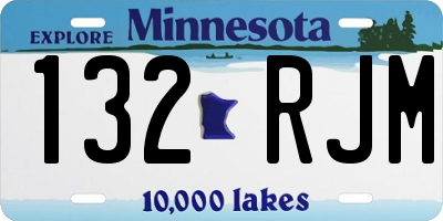 MN license plate 132RJM